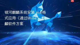 银河麒麟系统安装.msi格式应用（通过Wine） 麒麟软件方案