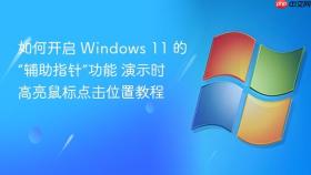 如何开启 windows 11 的“辅助指针”功能 演示时高亮鼠标点击位置教程