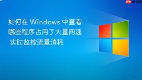 如何在 windows 中查看哪些程序占用了大量网速 实时监控流量消耗