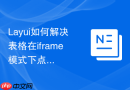 Layui如何解决表格在iframe模式下点击导出没反应的问题