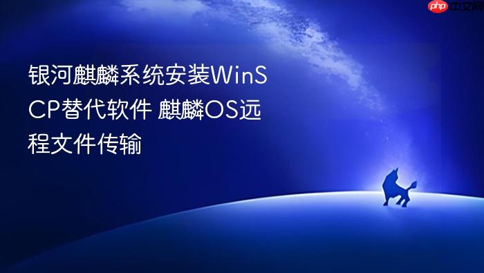 银河麒麟系统安装winscp替代软件 麒麟os远程文件传输