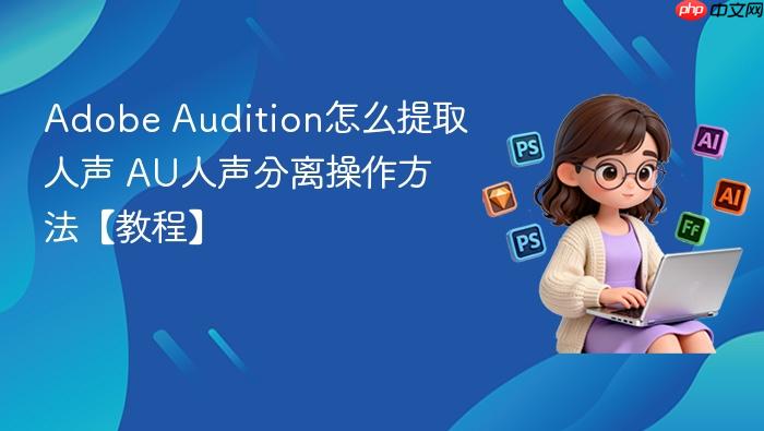 adobe audition怎么提取人声 au人声分离操作方法【教程】