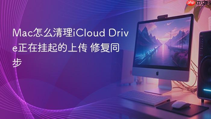 mac怎么清理icloud drive正在挂起的上传 修复同步