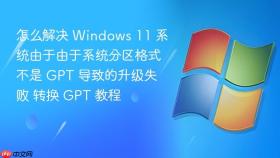 怎么解决 windows 11 系统由于由于系统分区格式不是 gpt 导致的升级失败 转换 gpt 教程