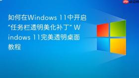 如何在windows 11中开启“任务栏透明美化补丁” windows 11完美透明桌面教程