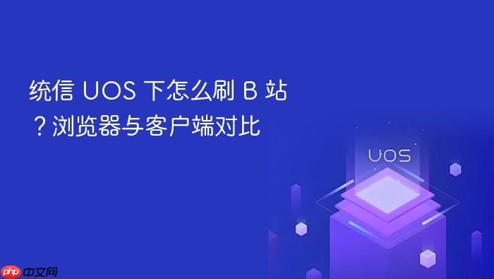 统信 uos 下怎么刷 b 站？浏览器与客户端对比