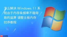 怎么解决 windows 11 系统由于内存条频率不稳导致的蓝屏 调整主板内存时序教程
