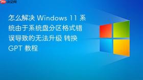 怎么解决 windows 11 系统由于系统盘分区格式错误导致的无法升级 转换 gpt 教程