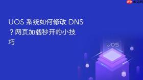 uos 系统如何修改 dns？网页加载秒开的小技巧
