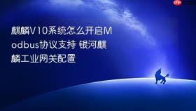 麒麟v10系统怎么开启modbus协议支持 银河麒麟工业网关配置