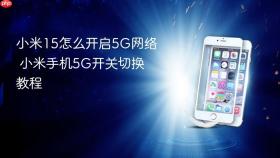小米15怎么开启5g网络 小米手机5g开关切换教程