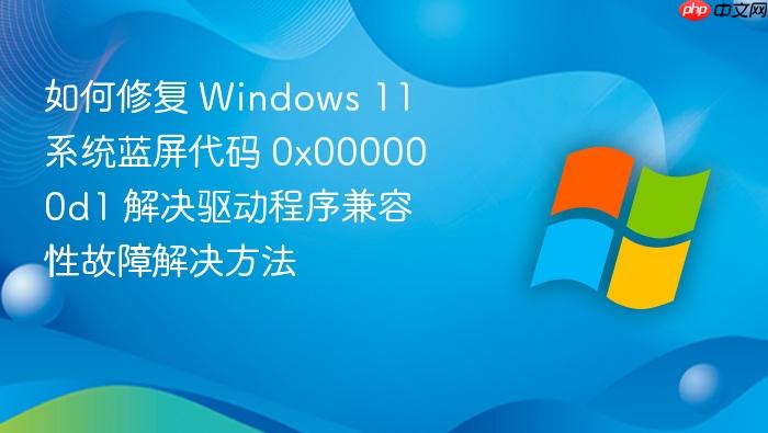 如何修复 windows 11 系统蓝屏代码 0x000000d1 解决驱动程序兼容性故障解决方法