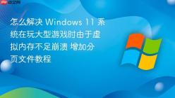 怎么解决 Windows 11 系统在玩大型游戏时由于虚拟内存不足崩溃 增加分页文件教程