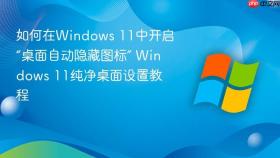 如何在windows 11中开启“桌面自动隐藏图标” windows 11纯净桌面设置教程