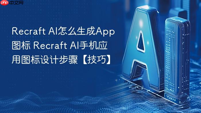 recraft ai怎么生成app图标 recraft ai手机应用图标设计步骤【技巧】