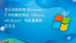 怎么彻底卸载 Windows 11 中的微软商店（Microsoft Store） 彻底重装商店方法