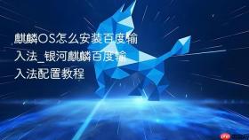 麒麟os怎么安装百度输入法_银河麒麟百度输入法配置教程