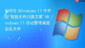 如何在 windows 11 中开启“智能文件归类方案” windows 11 自动整理桌面杂乱文件