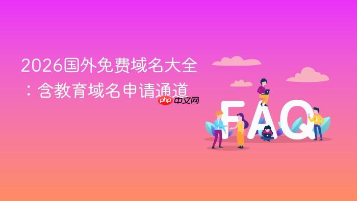 2026国外免费域名大全:含教育域名申请通道