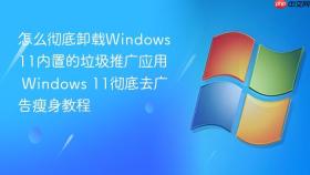 怎么彻底卸载Windows 11内置的垃圾推广应用 Windows 11彻底去广告瘦身教程