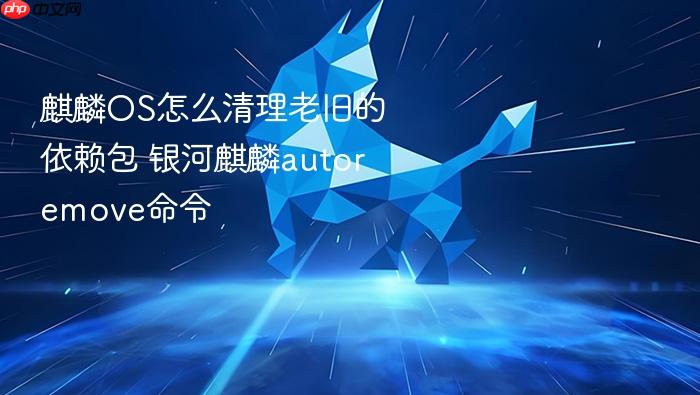 麒麟os怎么清理老旧的依赖包 银河麒麟autoremove命令