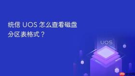 统信 uos 怎么查看磁盘分区表格式?