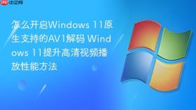 怎么开启windows 11原生支持的av1解码 windows 11提升高清视频播放性能方法