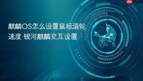 麒麟OS怎么设置鼠标滚轮速度 银河麒麟交互设置
