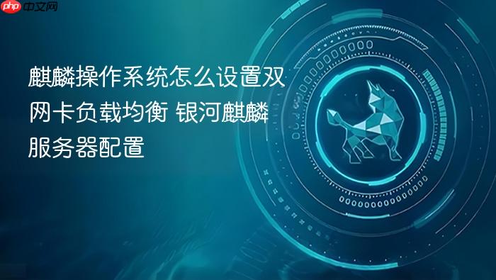 麒麟操作系统怎么设置双网卡负载均衡 银河麒麟服务器配置