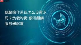 麒麟操作系统怎么设置双网卡负载均衡 银河麒麟服务器配置