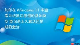 如何在 Windows 11 中查看系统激活密钥的具体类型 查询是永久激活还是期限激活