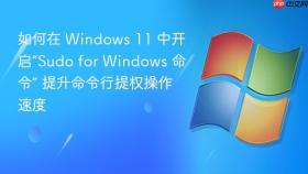 如何在 windows 11 中开启“sudo for windows 命令” 提升命令行提权操作速度