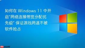 如何在 windows 11 中开启“网络连接带宽分配优先级” 保证游戏网速不被软件抢占