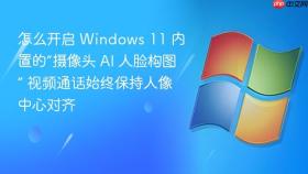 怎么开启 windows 11 内置的“摄像头 ai 人脸构图” 视频通话始终保持人像中心对齐