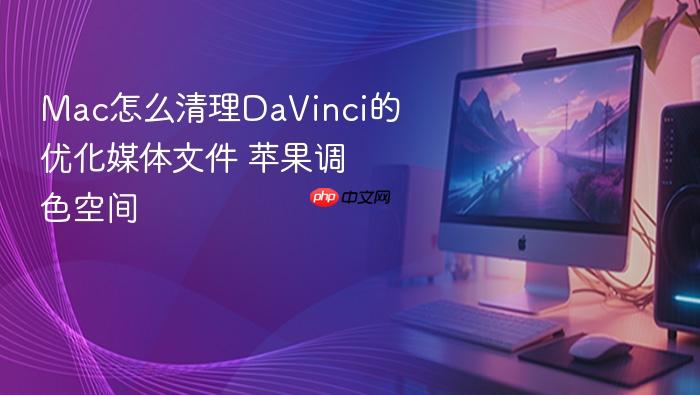 mac怎么清理davinci的优化媒体文件 苹果调色空间