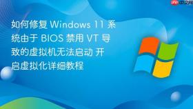 如何修复 Windows 11 系统由于 BIOS 禁用 VT 导致的虚拟机无法启动 开启虚拟化详细教程