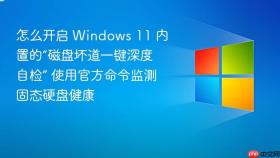 怎么开启 windows 11 内置的“磁盘坏道一键深度自检” 使用官方命令监测固态硬盘健康