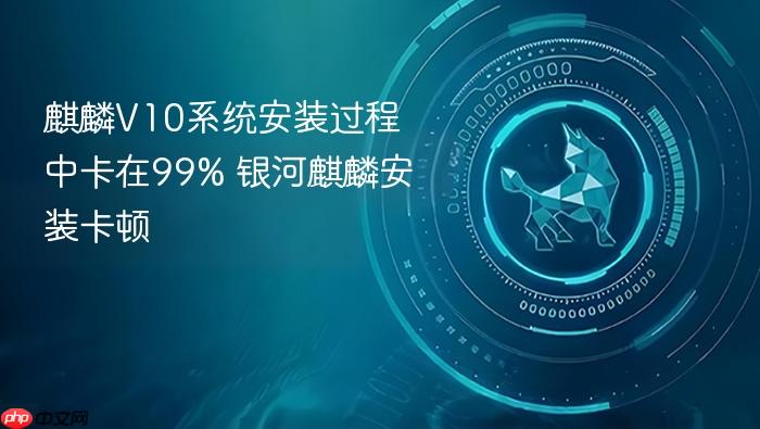 麒麟v10系统安装过程中卡在99% 银河麒麟安装卡顿