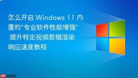 怎么开启 windows 11 内置的“专业软件性能增强” 提升特定视频剪辑渲染响应速度教程