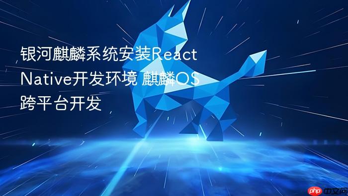银河麒麟系统安装react native开发环境 麒麟os跨平台开发