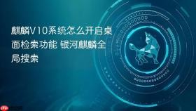 麒麟V10系统怎么开启桌面检索功能 银河麒麟全局搜索
