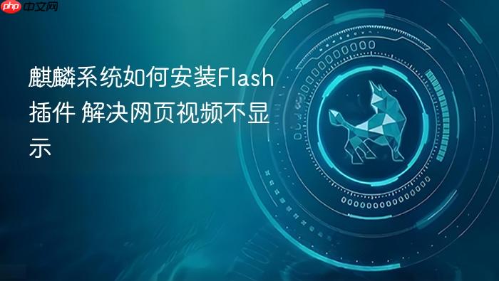 麒麟系统如何安装flash插件 解决网页视频不显示