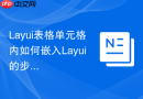 Layui表格单元格内如何嵌入Layui的步骤条Steps组件显示流程
