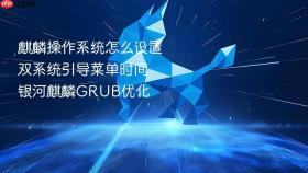 麒麟操作系统怎么设置双系统引导菜单时间 银河麒麟GRUB优化