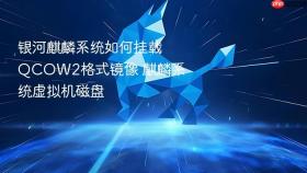 银河麒麟系统如何挂载QCOW2格式镜像 麒麟系统虚拟机磁盘