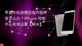 苹果手机录屏没有内部声音怎么办？iPhone 控制中心音频设置【解决】