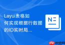 Layui表格如何实现根据行数据的ID实时局部更新特定的单元格