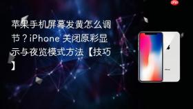 苹果手机屏幕发黄怎么调节?iphone 关闭原彩显示与夜览模式方法【技巧】