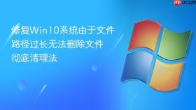 修复win10系统由于文件路径过长无法删除文件 彻底清理法