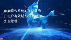 麒麟操作系统如何设置用户账户有效期 银河麒麟安全管理